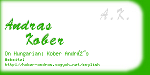 andras kober business card